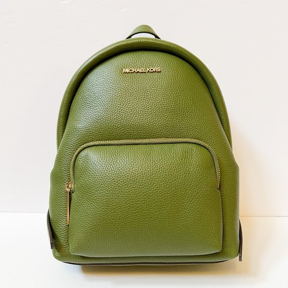 Michael Kors Erin Medium Backpack Pebbled Leather Evergreen main image 12